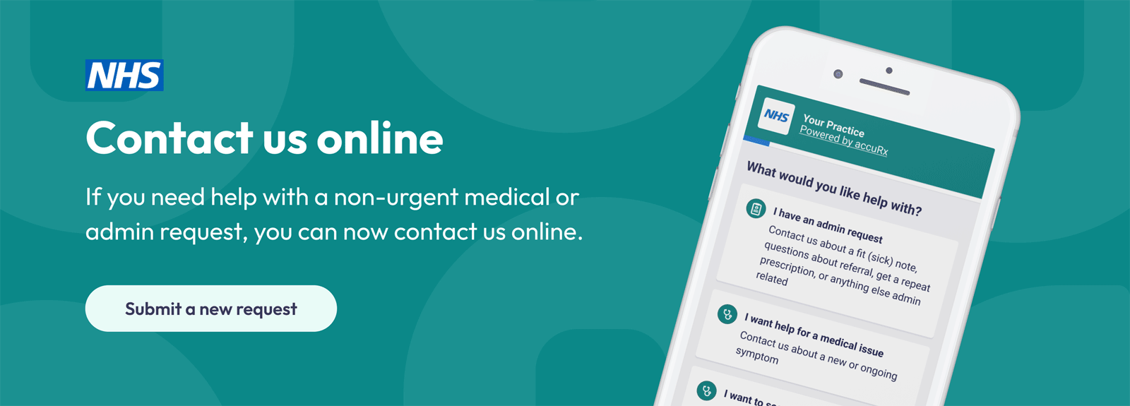 Contact us online with AccuRx